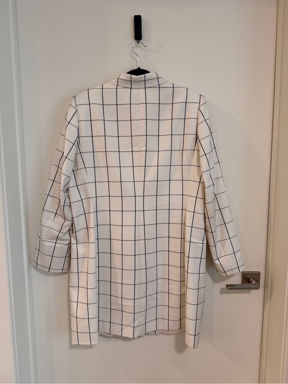 Alex Marie Cream Windowpane Trench Coat - Picture 6 of 6